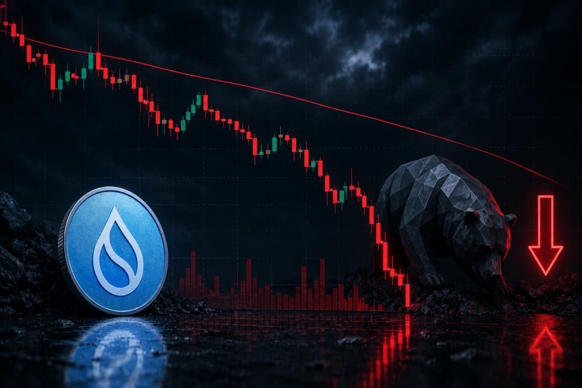 Sui collapses below critical moving average as fear grips traders