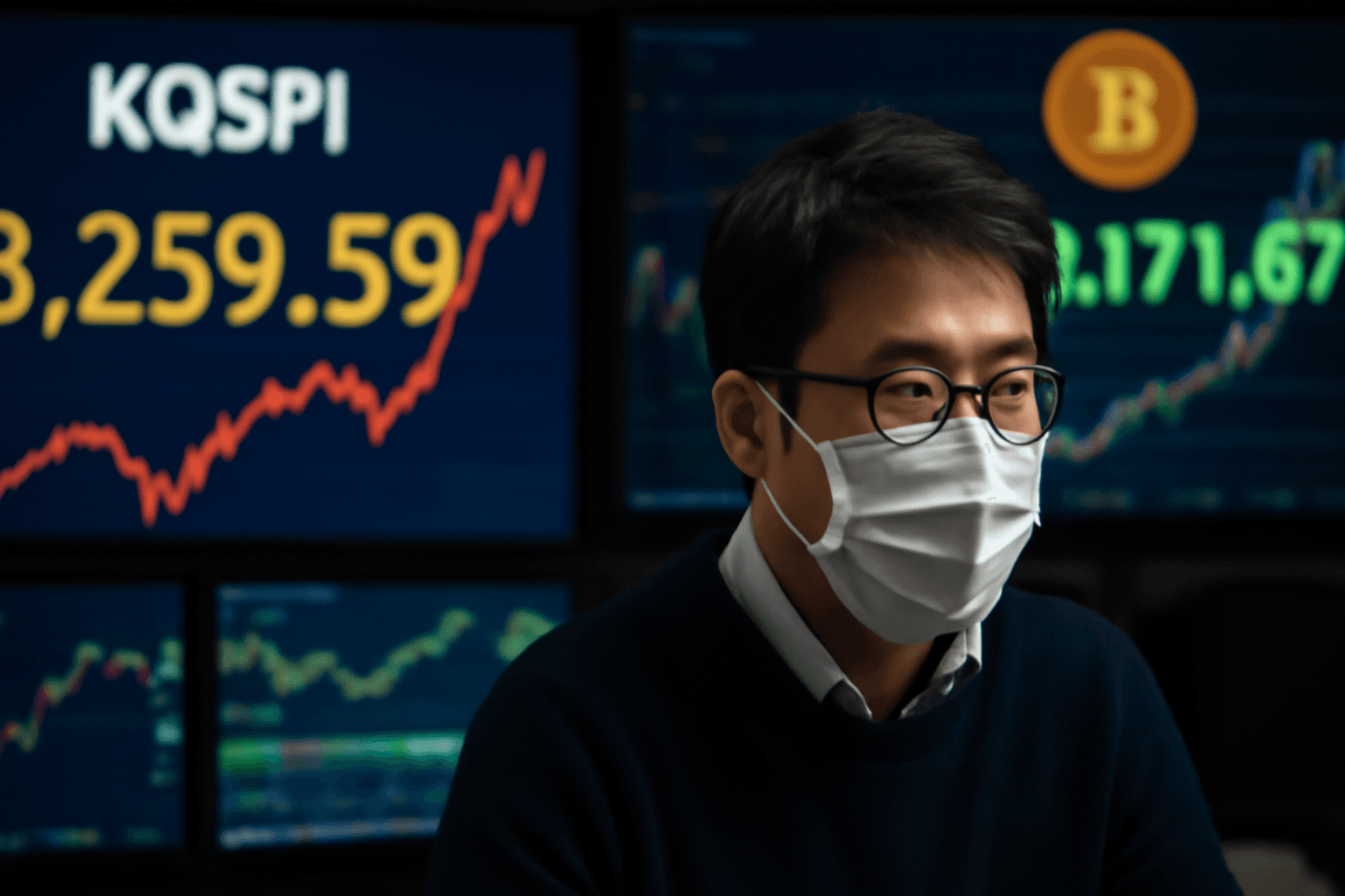 South Korea’s Kospi Hits Record Circuit Breaker Twice as Bitcoin Surges Past $64,000