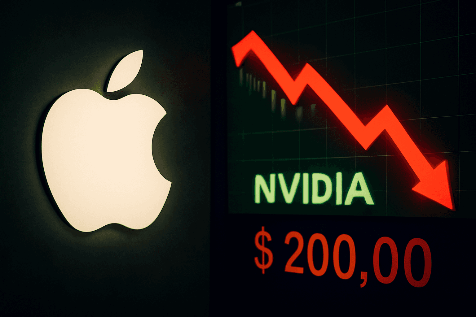 Apple Reclaims Market Value Lead as Nvidia Shares Slip Below $200
