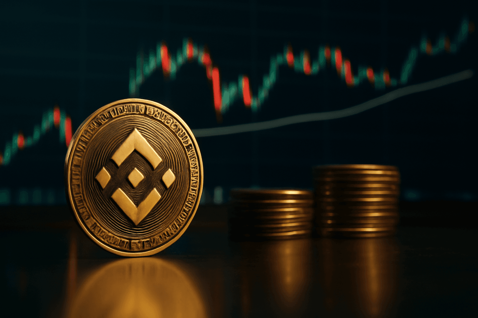 BNB edges up 5% but hits resistance just below $600