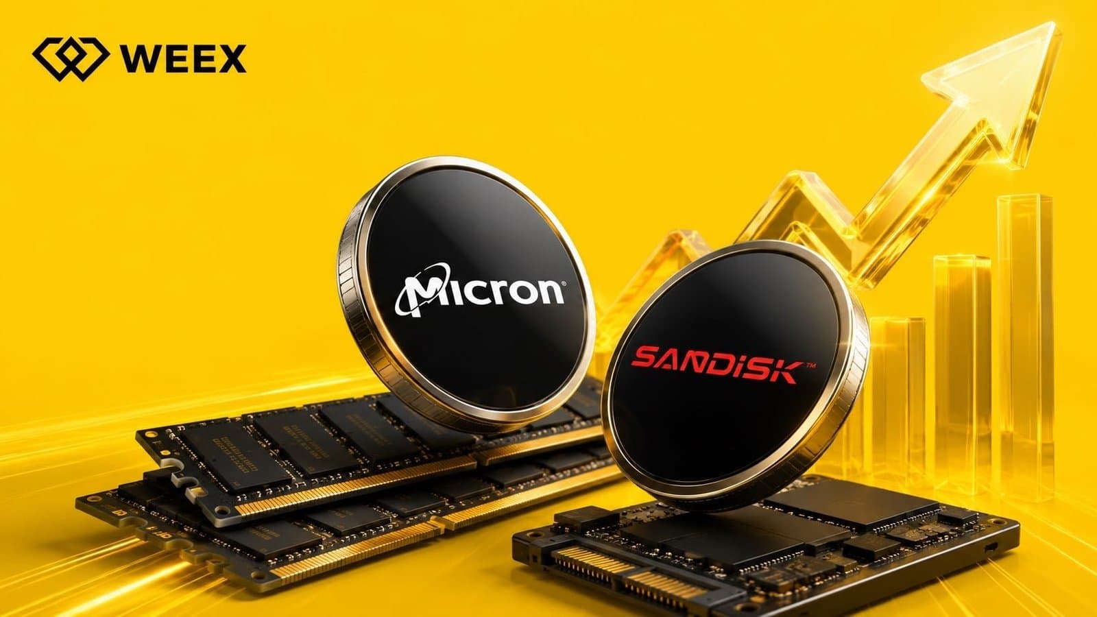 Micron and SanDisk Stocks Surge as AI Spurs Memory Chip Boom, WEEX Launches 24/7 Tokenized Futures