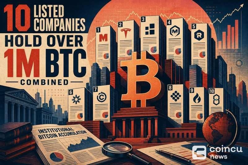 Top Ten Public Companies Now Hold More Than One Million Bitcoins Combined