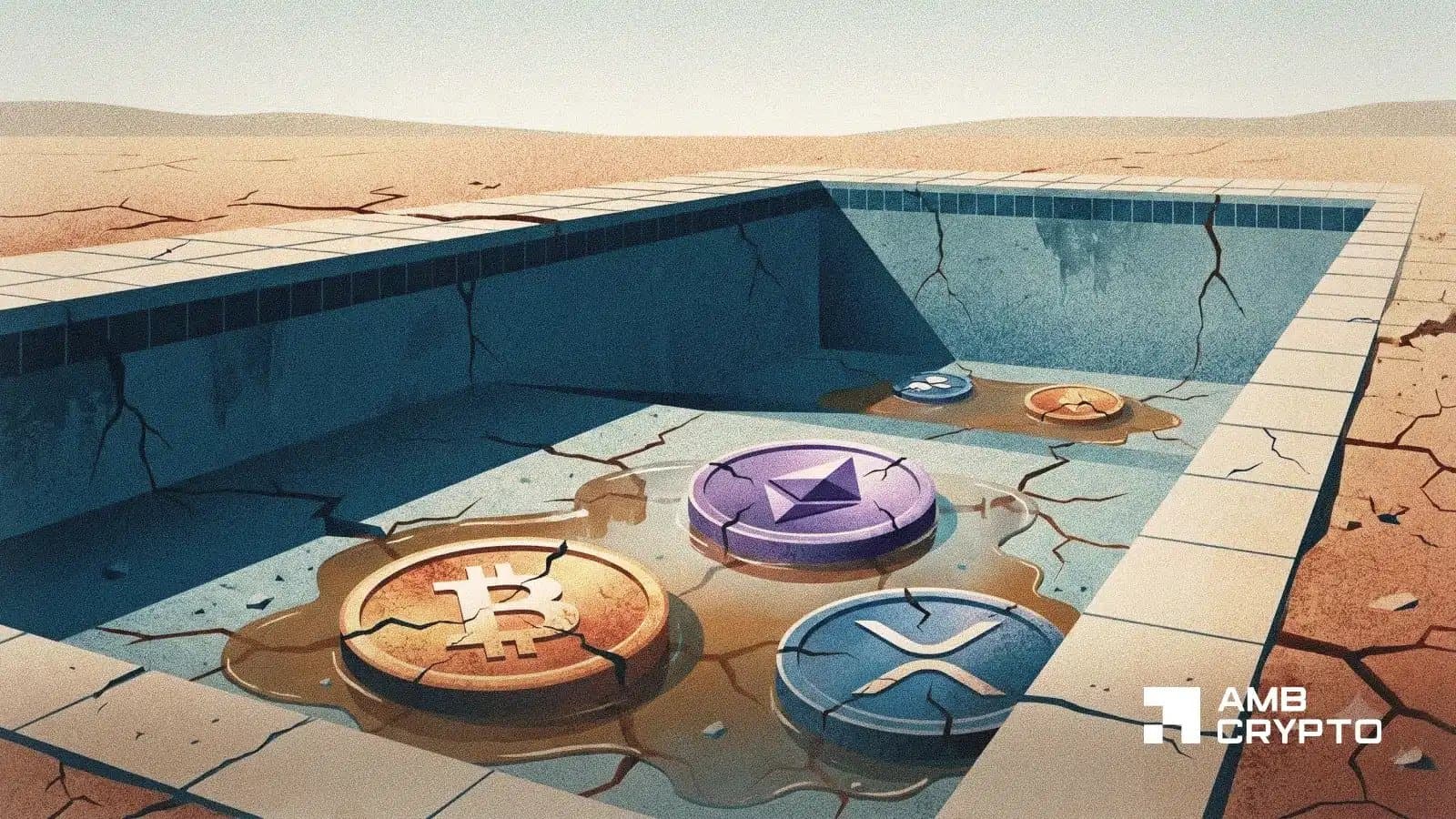 Crypto trading dries up to $15 billion daily, lowest in 2026