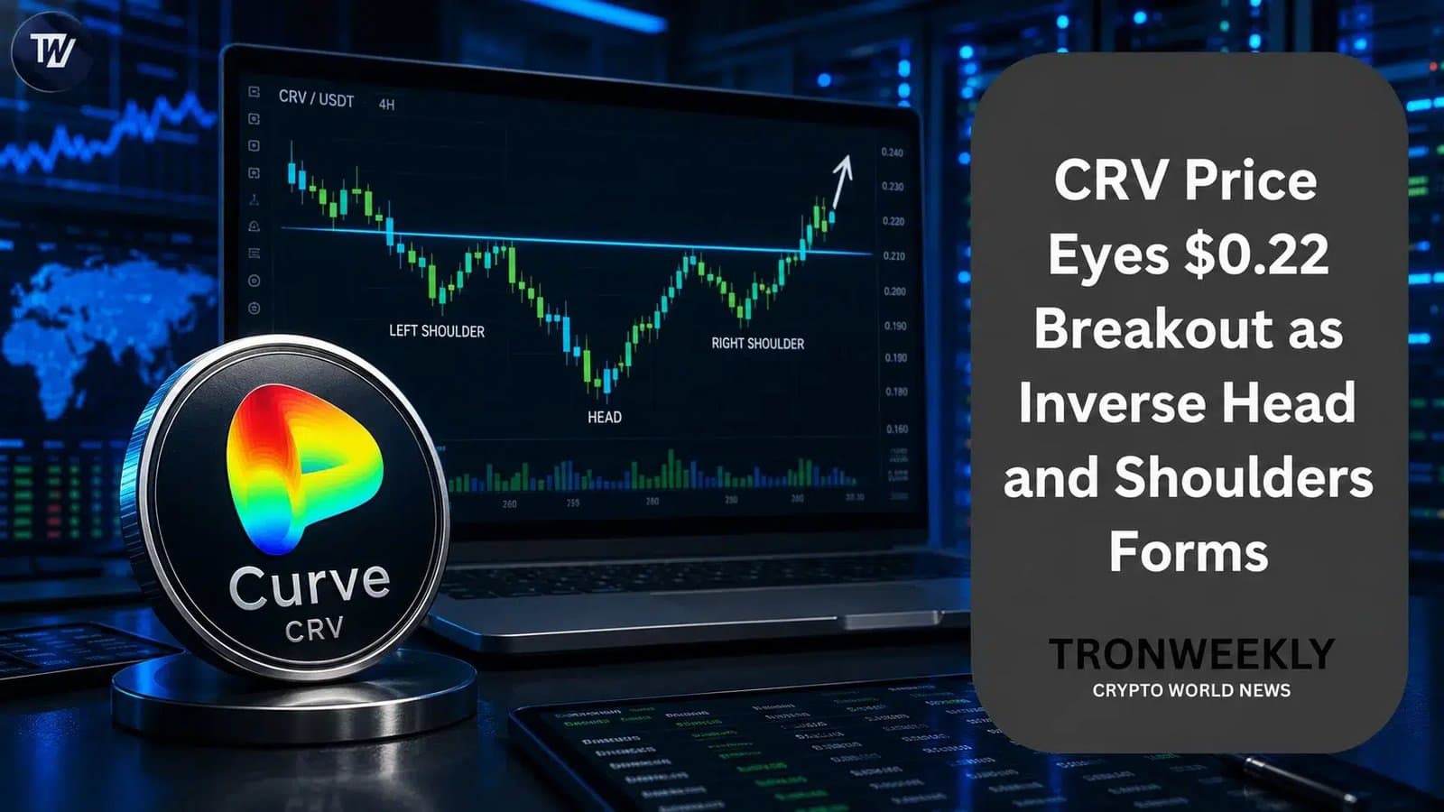 CRV Sets Sights on $0.22 as Inverse Head and Shoulders Pattern Takes Shape
