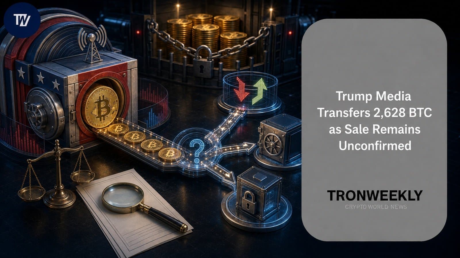 Trump Media Moves 2,628 BTC to Crypto.com Without Confirming a Sale