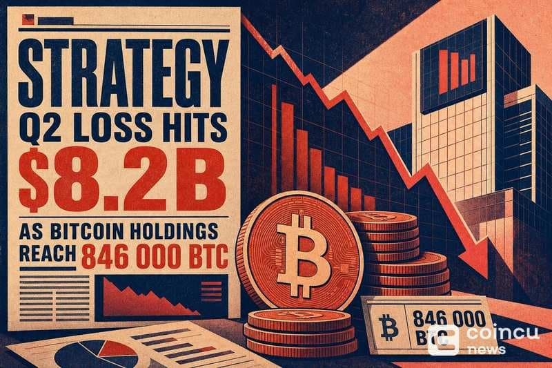Strategy Posts $8.2 Billion Loss in Q2 While Holding 846,000 Bitcoins