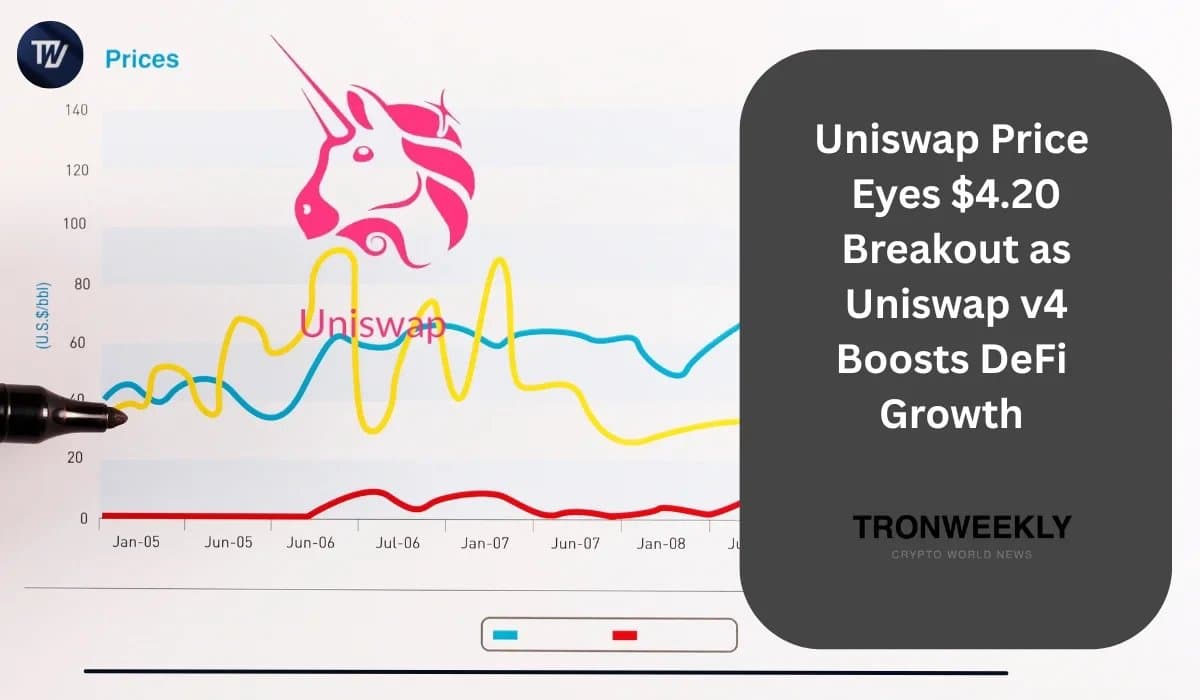 Uniswap’s UNI Eyes $4.20 as New v4 Features Boost Growth Potential